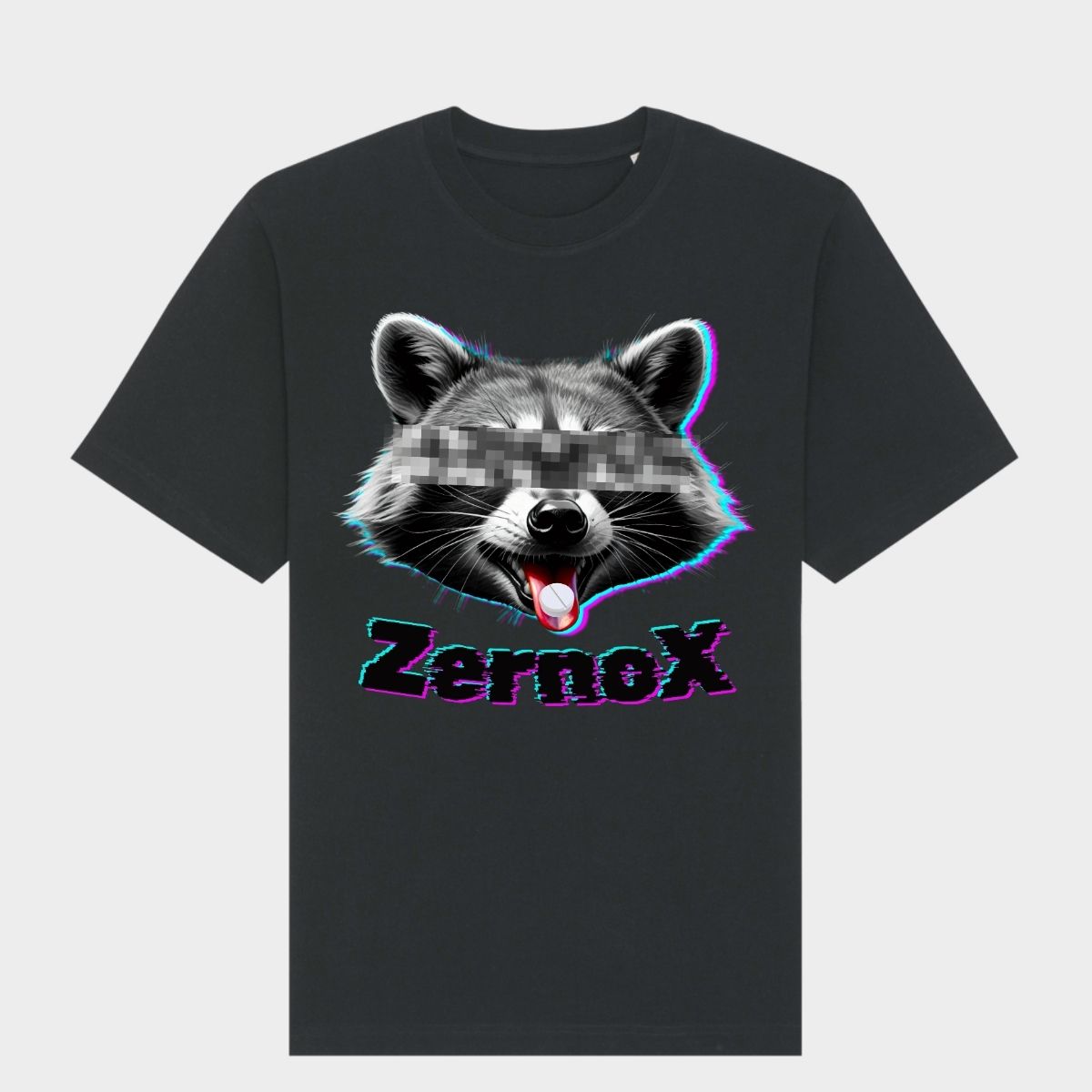 Oversized Rave Shirt „Acid Raccoon“ | Zernox zernox