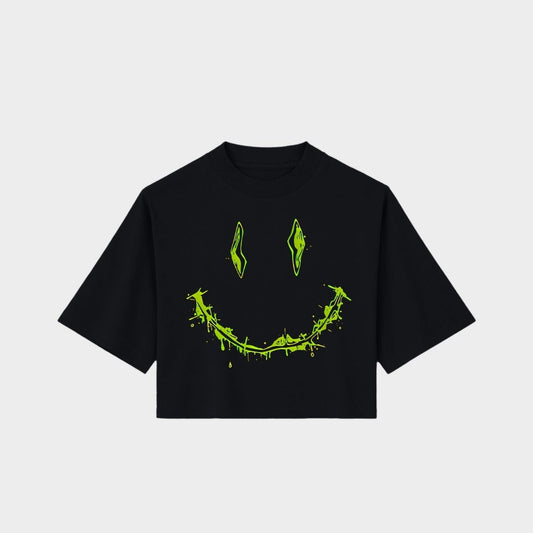 Rave Crop Top „Acid Smile“ – Festival Wear | Zernox zernox