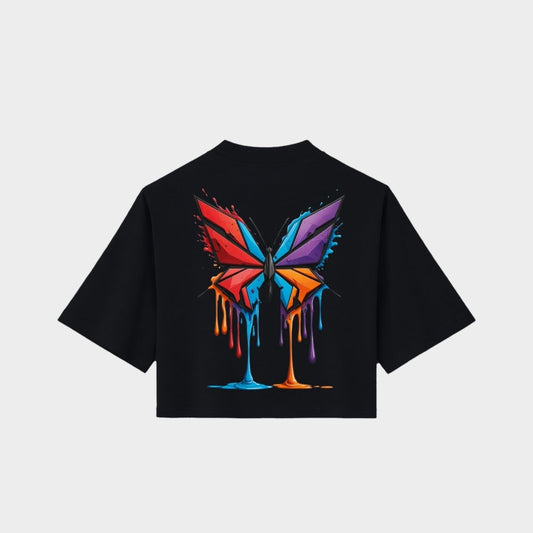 Crop Top „Drippy Butterfly“ – Festival & Rave Wear | Zernox zernox