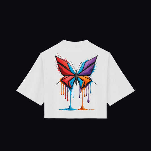 Crop Top „Drippy Butterfly“ – Festival & Rave Wear | Zernox zernox