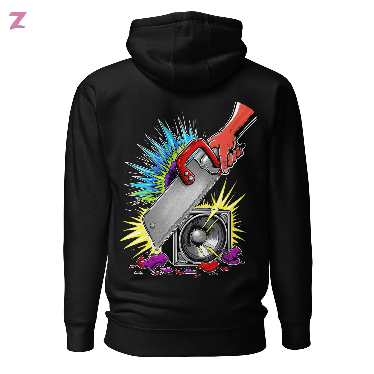 Zaag Rave DJ Hoodie - Backprint Zernox