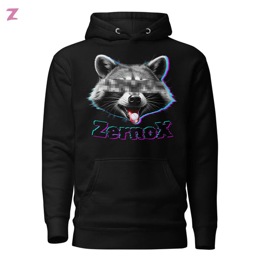 Acid Raccoon Rave Hoodie | Backprint Zernox