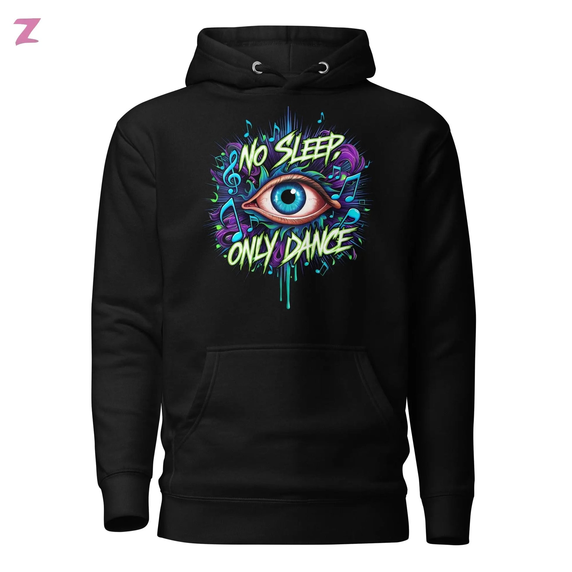 No Sleep Rave Hoodie - Frontprint Zernox
