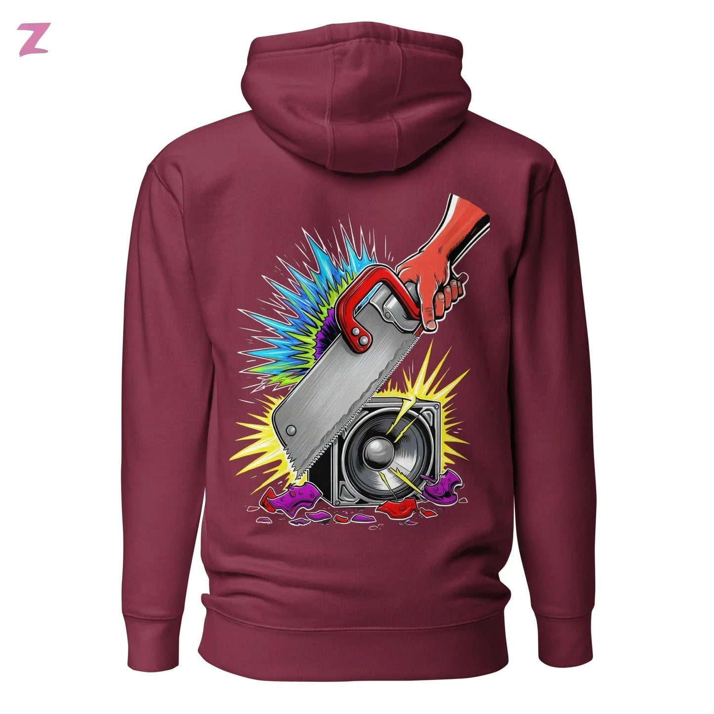 Zaag Rave DJ Hoodie - Backprint Zernox