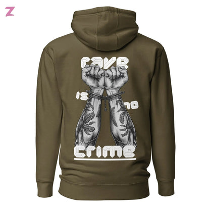 Rave is no Crime Hoodie mit Backprint Zernox