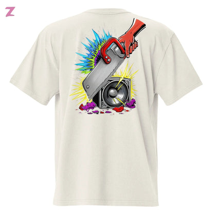 Zaag Rave DJ Faded Oversize Shirt - Backprint Zernox