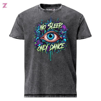No Sleep Denim Rave Shirt - Frontprint Zernox