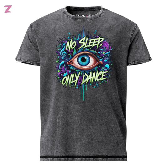No Sleep Denim Rave Shirt - Frontprint Zernox