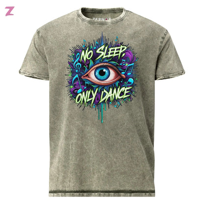No Sleep Denim Rave Shirt - Frontprint Zernox