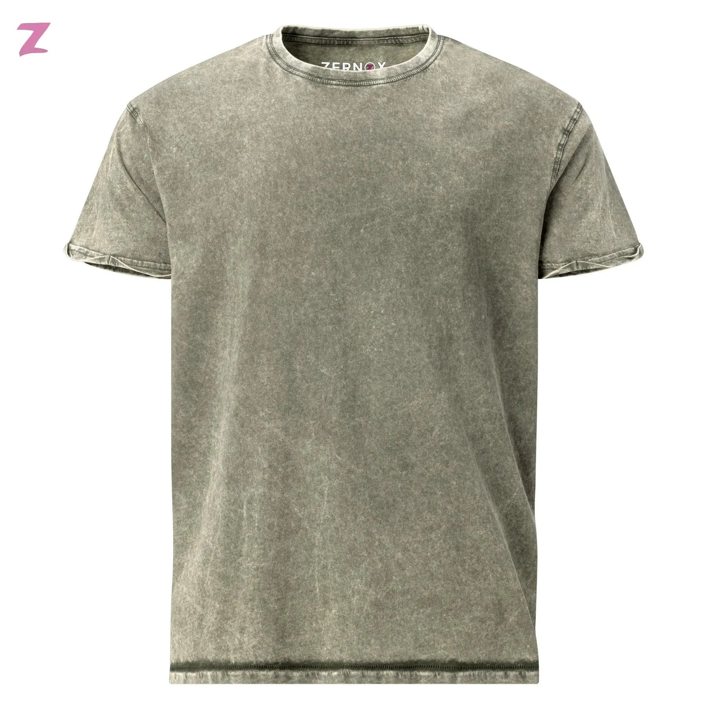 Rave is no Crime Denim Shirt mit Backprint Zernox