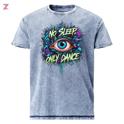 No Sleep Denim Rave Shirt - Frontprint Zernox