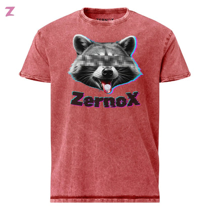 Acid Raccoon Denim Rave Shirt - Frontprint Zernox