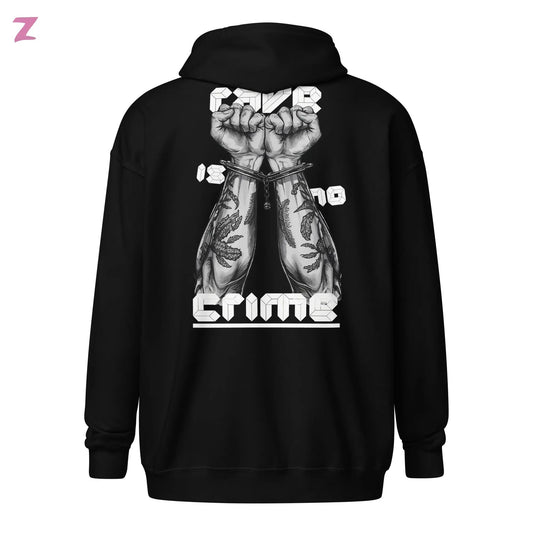 Rave is no Crime Zip Hoodie Zernox