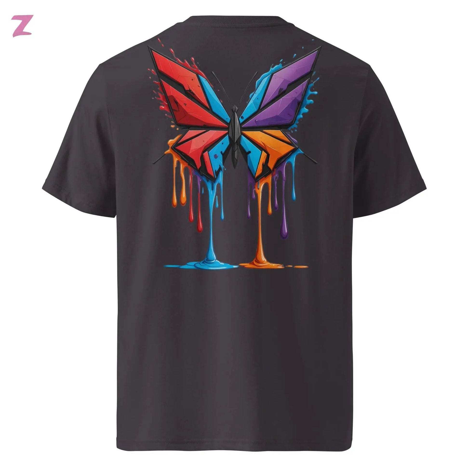 Drippi'n Butterfly Organic Shirt - Backprint Zernox