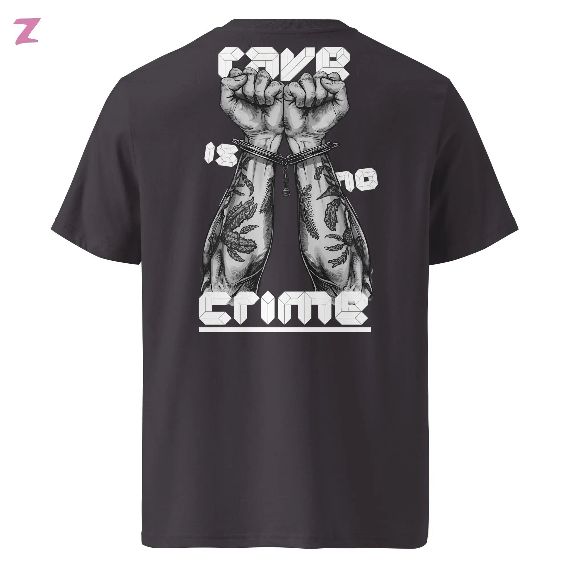 Rave is no Crime organic Shirt mit Backprint Zernox