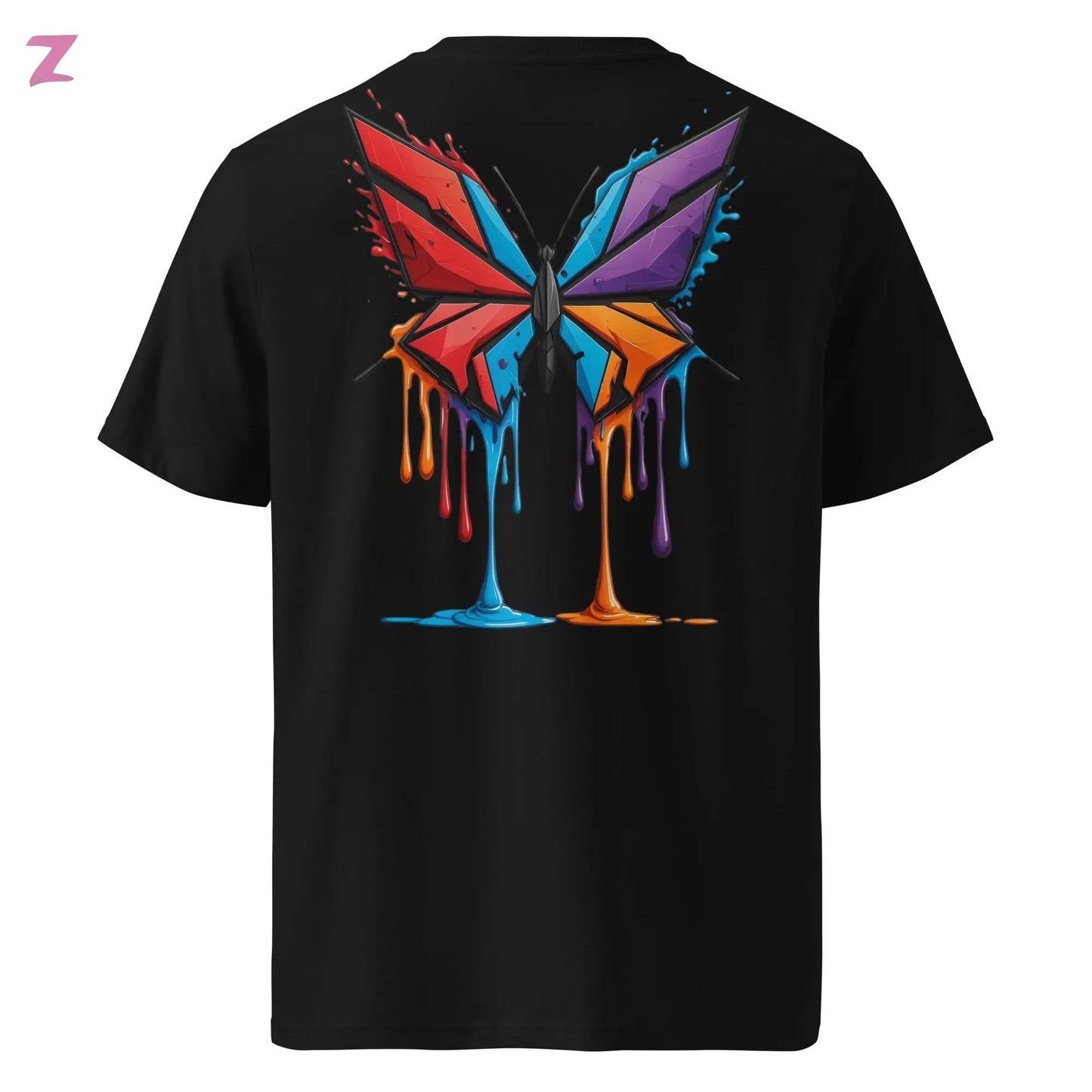 Drippi'n Butterfly Organic Shirt - Backprint Zernox