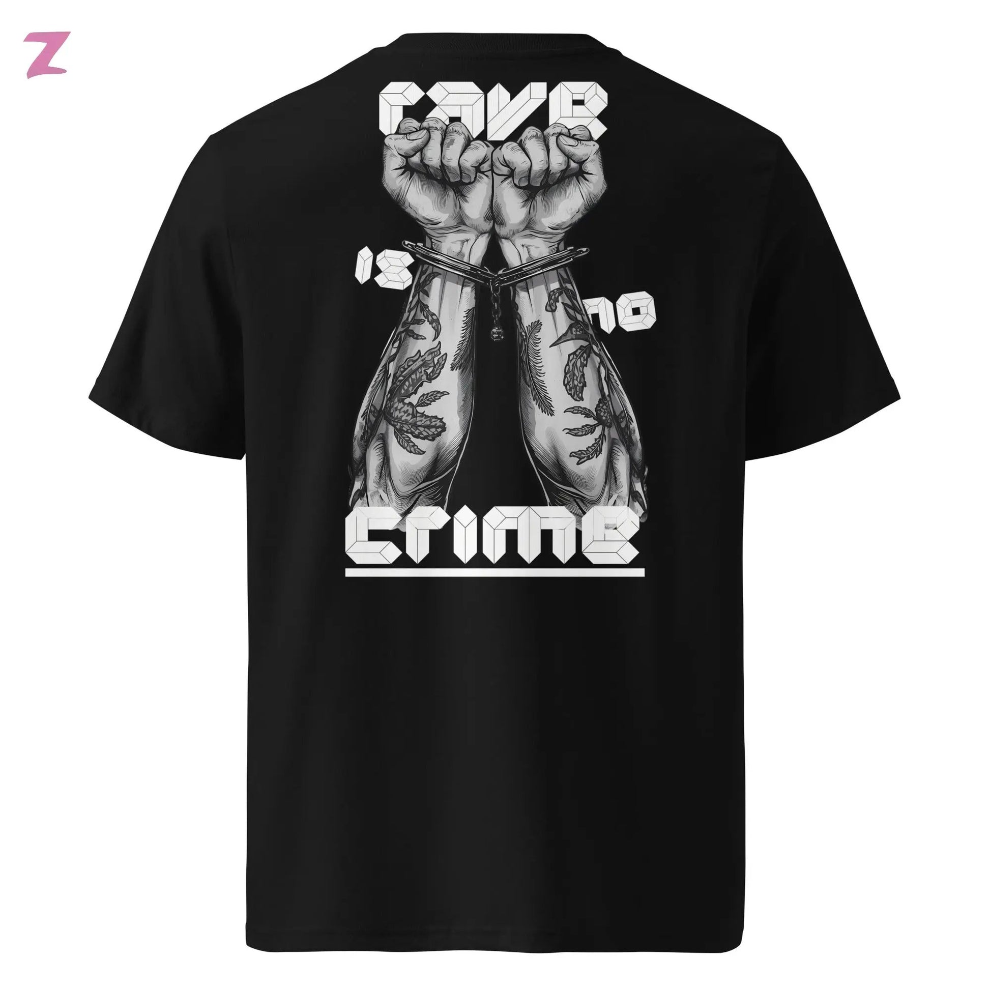 Rave is no Crime organic Shirt mit Backprint Zernox