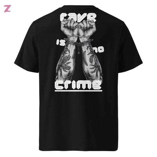 Rave is no Crime organic Shirt mit Backprint Zernox