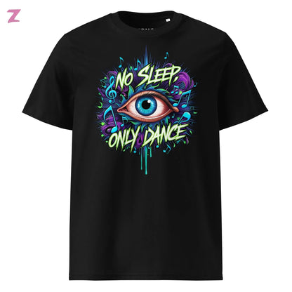 No Sleep Organic Rave Shirt - Frontprint Zernox