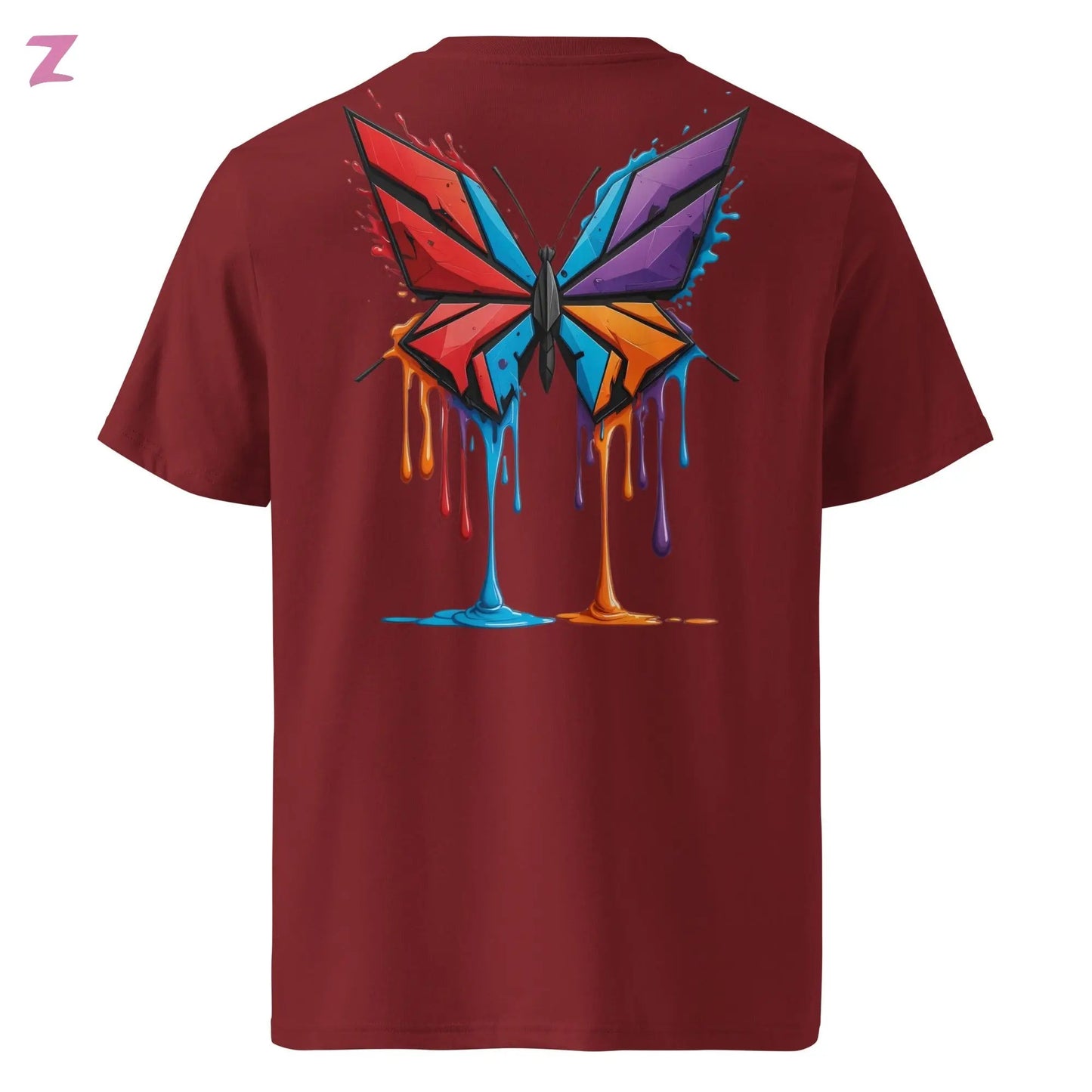 Drippi'n Butterfly Organic Shirt - Backprint Zernox