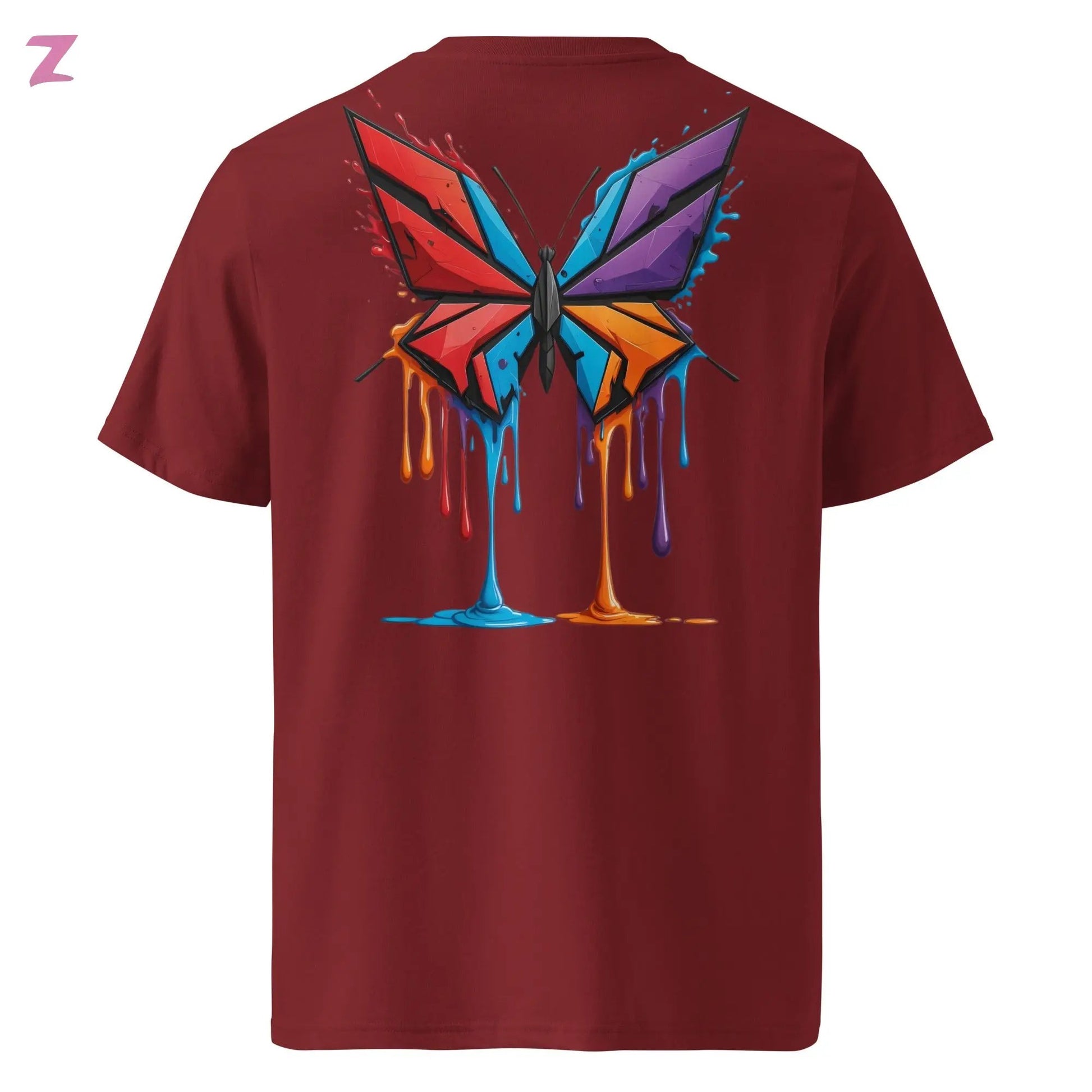 Drippi'n Butterfly Organic Shirt - Backprint Zernox