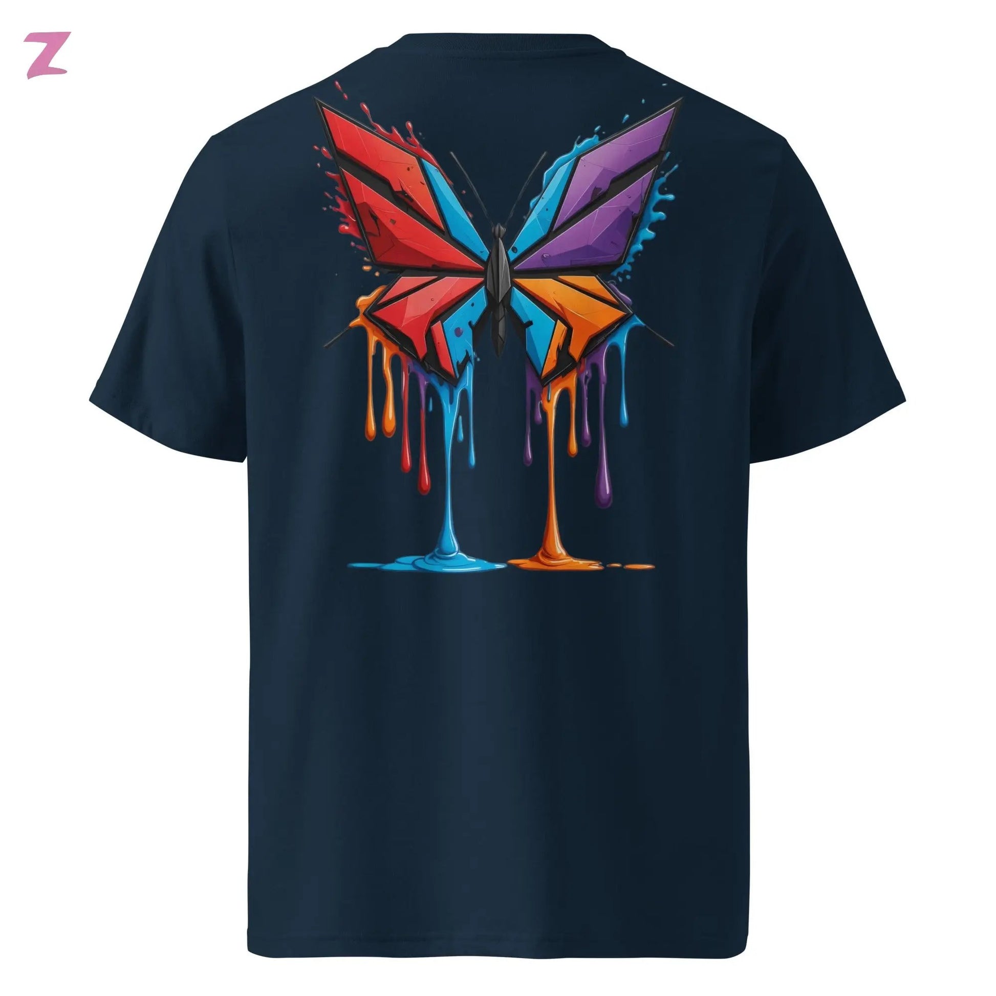 Drippi'n Butterfly Organic Shirt - Backprint Zernox