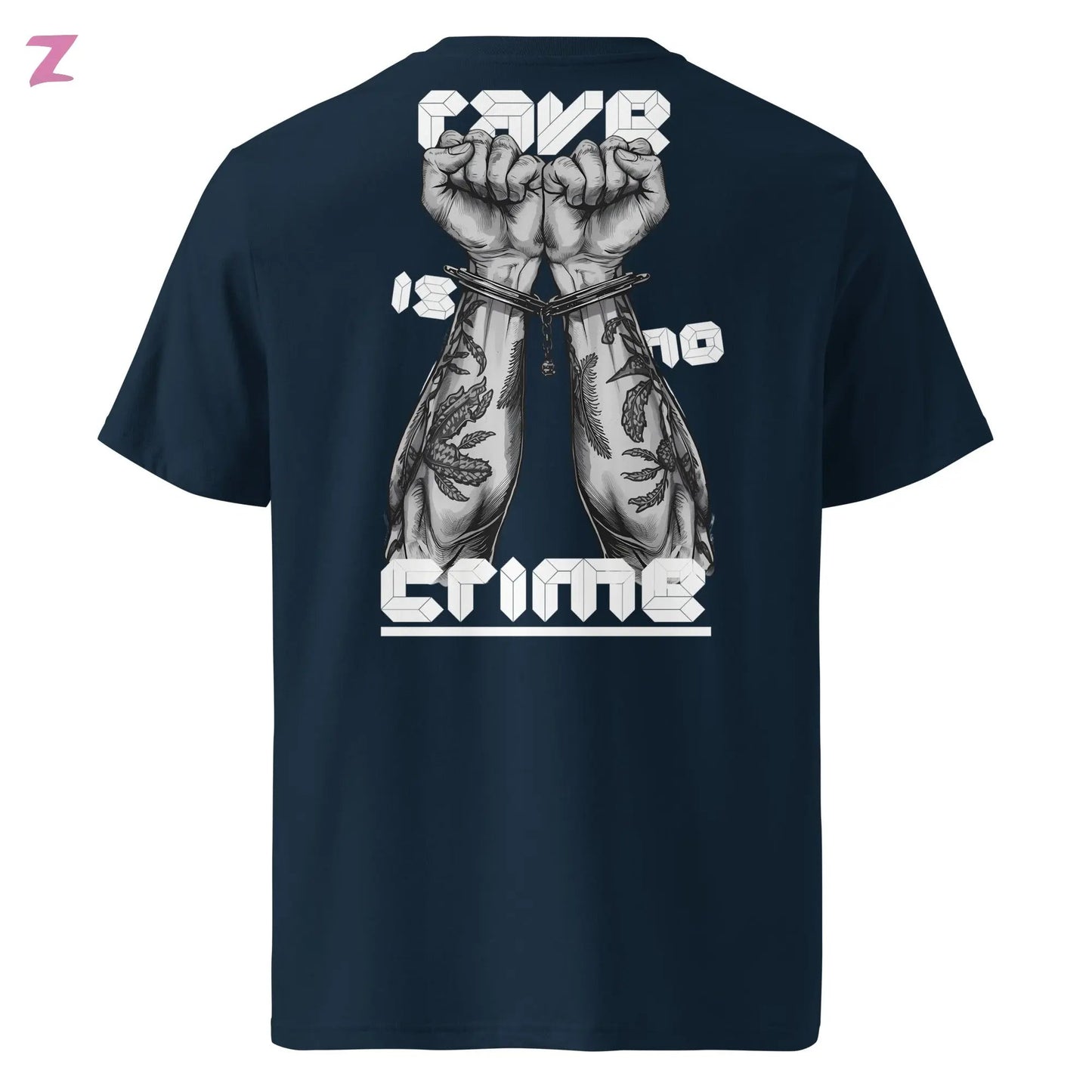 Rave is no Crime organic Shirt mit Backprint Zernox