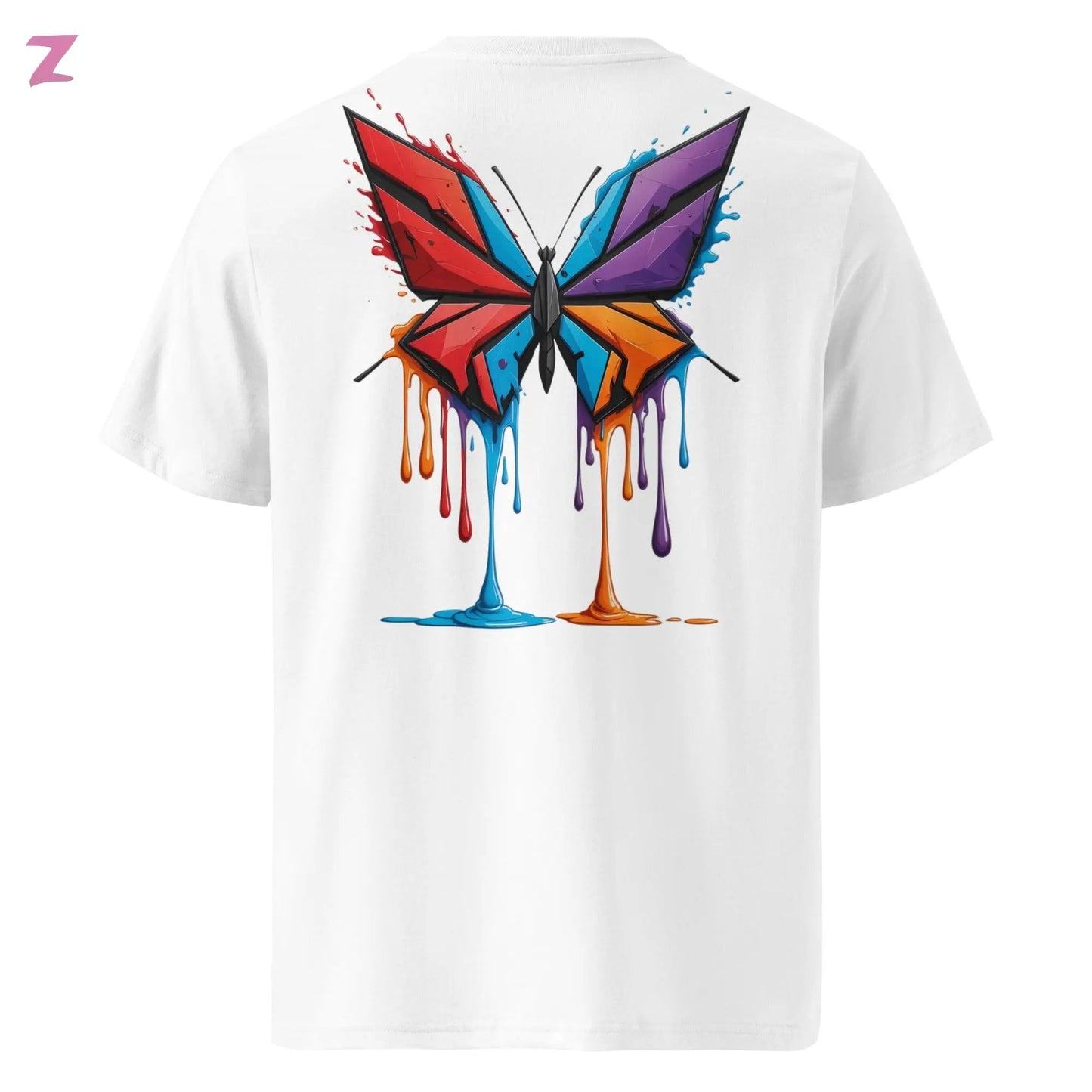 Drippi'n Butterfly Organic Shirt - Backprint Zernox