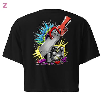 Zaag Rave DJ Crop Top - Backprint Zernox