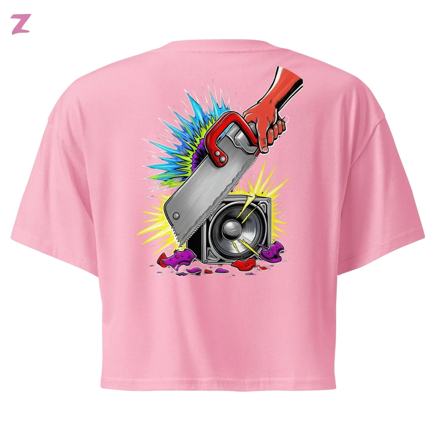 Zaag Rave DJ Crop Top - Backprint Zernox