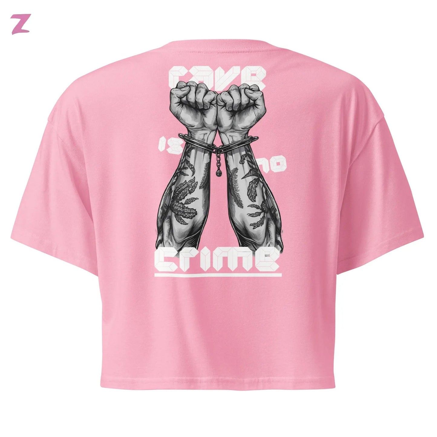 Rave is no Crime Crop Top Backprint Zernox