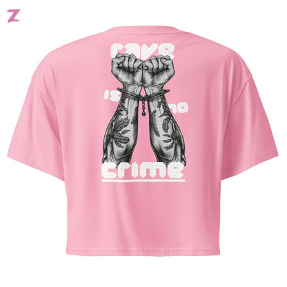 Rave is no Crime Crop Top Backprint Zernox