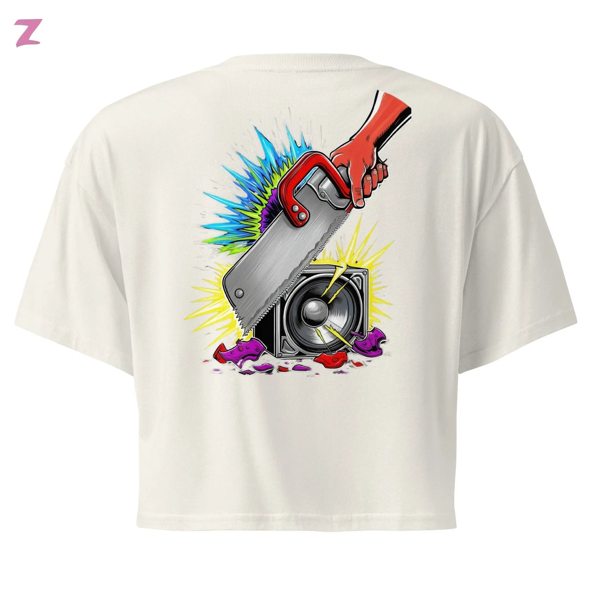 Zaag Rave DJ Crop Top - Backprint Zernox