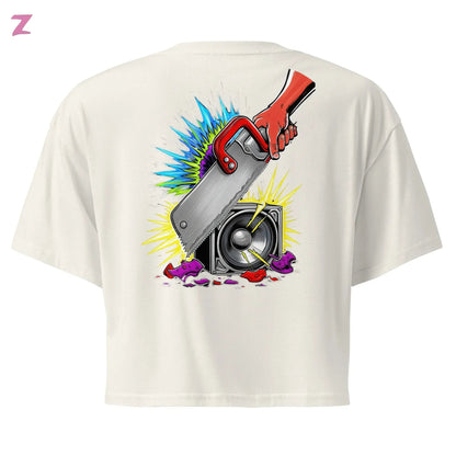 Zaag Rave DJ Crop Top - Backprint Zernox