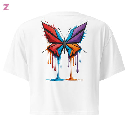 Drippi'n Butterfly Crop Top - Backprint Zernox