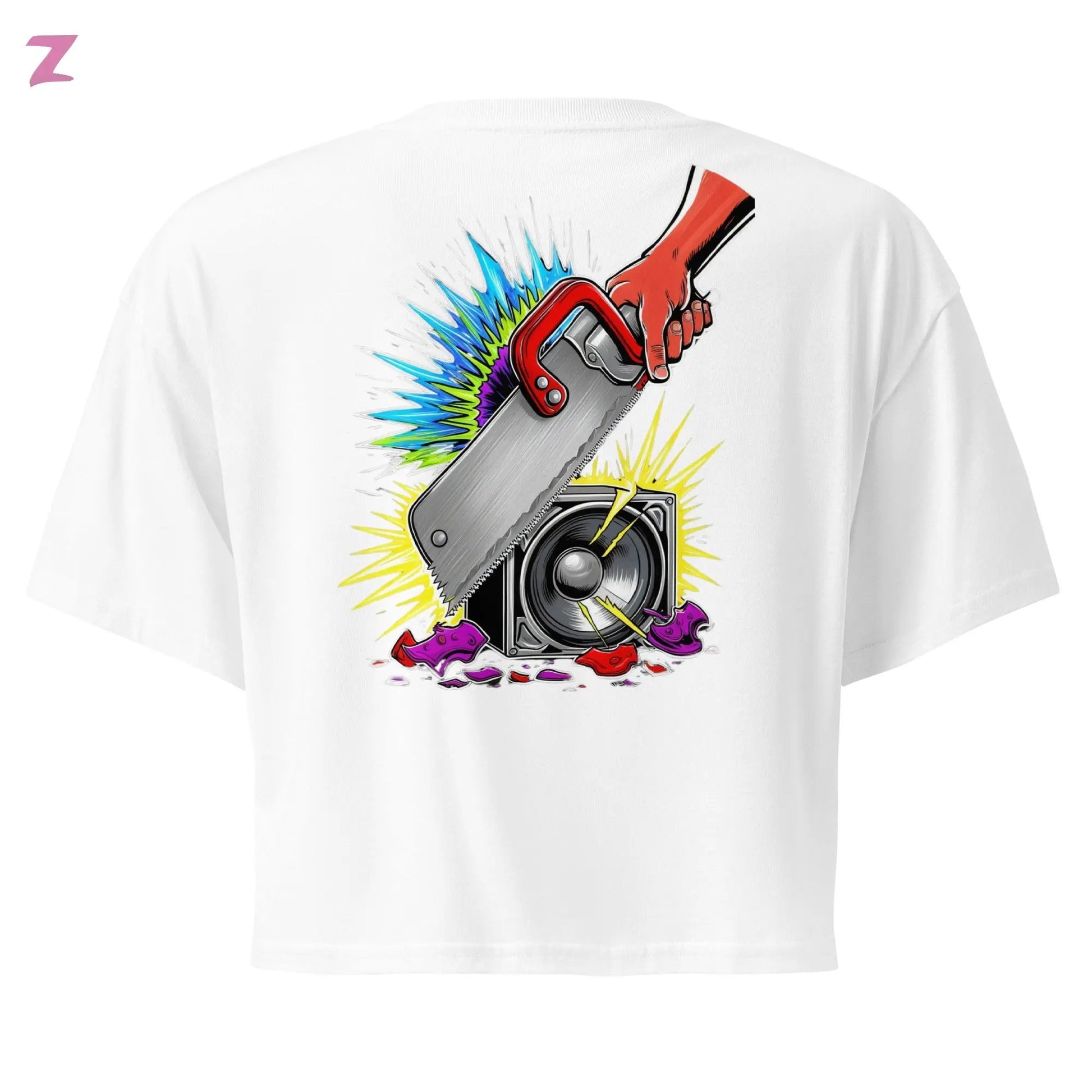 Zaag Rave DJ Crop Top - Backprint Zernox
